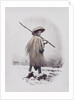 A workman in rain dress by Felice Beato