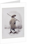A workman in rain dress by Felice Beato