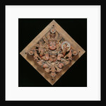 Shiva depicted on a ceiling panel by Unknown