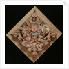 Shiva depicted on a ceiling panel by Unknown