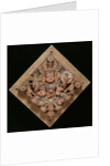 Shiva depicted on a ceiling panel by Unknown