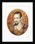 An Unknown Man Against a Background of Flames by Isaac Oliver