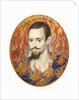 An Unknown Man Against a Background of Flames by Isaac Oliver
