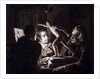 Three Men Viewing the Figure of a Gladiator by William Pether