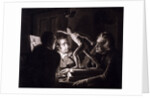 Three Men Viewing the Figure of a Gladiator by William Pether