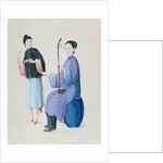 Two Women Playing Musical Instruments by Unknown
