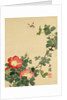 Wasp, Red Flower and Foliage by Seiho