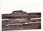 The side of the fort from which the Chinese escaped the effects of the British and French Artillery by Felice Beato