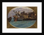 Luggage Boat on Lake Geneva by Francois Bocion