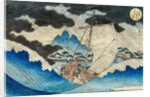 Storm in Tempozan Harbour by Yashima Gakukei