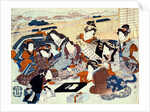An actor seated surrounded by fashionable women by Utagawa Kunisada