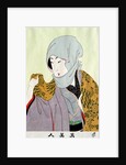 Portrait of a veiled woman by Chikanobu Toyohara