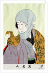 Portrait of a veiled woman by Chikanobu Toyohara