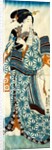 Girl with Scissors by Utagawa Kunisada