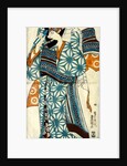 Girl with Scissors by Utagawa Kunisada