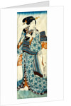 Girl with Scissors by Utagawa Kunisada
