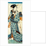 Girl with Scissors by Utagawa Kunisada