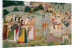 Krishna celebrating the Holi festival. India, late 18th century by Unknown