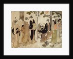 An arranged introduction at a Shrine by Torii Kiyonaga