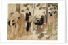An arranged introduction at a Shrine by Torii Kiyonaga