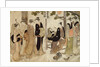 An arranged introduction at a Shrine by Torii Kiyonaga