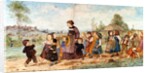 Promenade de l'école, made by Joseph-Théodore Deck, decorated by Albert Anker. Paris, France, 1869 by Joseph-Theodore Deck