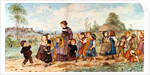Promenade de l'école, made by Joseph-Théodore Deck, decorated by Albert Anker. Paris, France, 1869 by Joseph-Theodore Deck