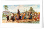 Promenade de l'école, made by Joseph-Théodore Deck, decorated by Albert Anker. Paris, France, 1869 by Joseph-Theodore Deck