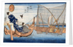 Fine view of Mount Fuji from Tsukudajima by Utagawa Kuniyoshi