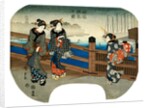 Women on Bridge by Utagawa Hiroshige