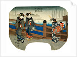 Women on Bridge by Utagawa Hiroshige