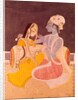 Radha seated with Krishna. Jaipur, India, mid-20th century by Unknown