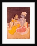 Radha seated with Krishna. Jaipur, India, mid-20th century by Unknown