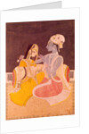 Radha seated with Krishna. Jaipur, India, mid-20th century by Unknown