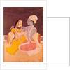 Radha seated with Krishna. Jaipur, India, mid-20th century by Unknown