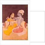 Radha seated with Krishna. Jaipur, India, mid-20th century by Unknown