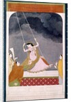 A lady on a swing. Kangra, India, late 18th century by Unknown