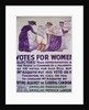 Poster for Votes For Women by Alfred Pearse