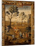 Pannel depicting Milking and Sowing, one of a set of tapestries illustrating The Seasons by Anonymous
