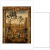 Pannel depicting Milking and Sowing, one of a set of tapestries illustrating The Seasons by Anonymous