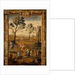 Pannel depicting Milking and Sowing, one of a set of tapestries illustrating The Seasons by Anonymous