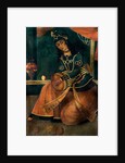 Lady seated playing a drum. Iran, Qajar dynasty, early 19th century by Unknown