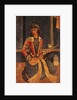 Lady seated playing the guitar. Iran, Qajar dynasty, early 19th century by Unknown