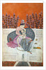 Lovers on a terrace. Guler, India, early 19th century by Unknown