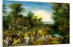 Road Scene with Figures by Jan Brueghel(the Elder)