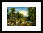 Road Scene with Figures by Jan Brueghel(the Elder)