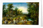 Road Scene with Figures by Jan Brueghel(the Elder)