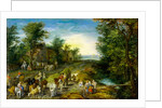 Road Scene with Figures by Jan Brueghel(the Elder)