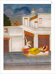 Lover shooting at a cock, herald of the dawn. India, late 18th century by Unknown