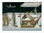 Prince Murad receiving a lady at night. India, Mughal period, 1680-90 by Unknown